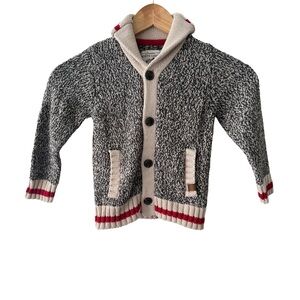 Roots Cabin Kids' Knit Cardigan With Elbow Patches Size 3 toddler